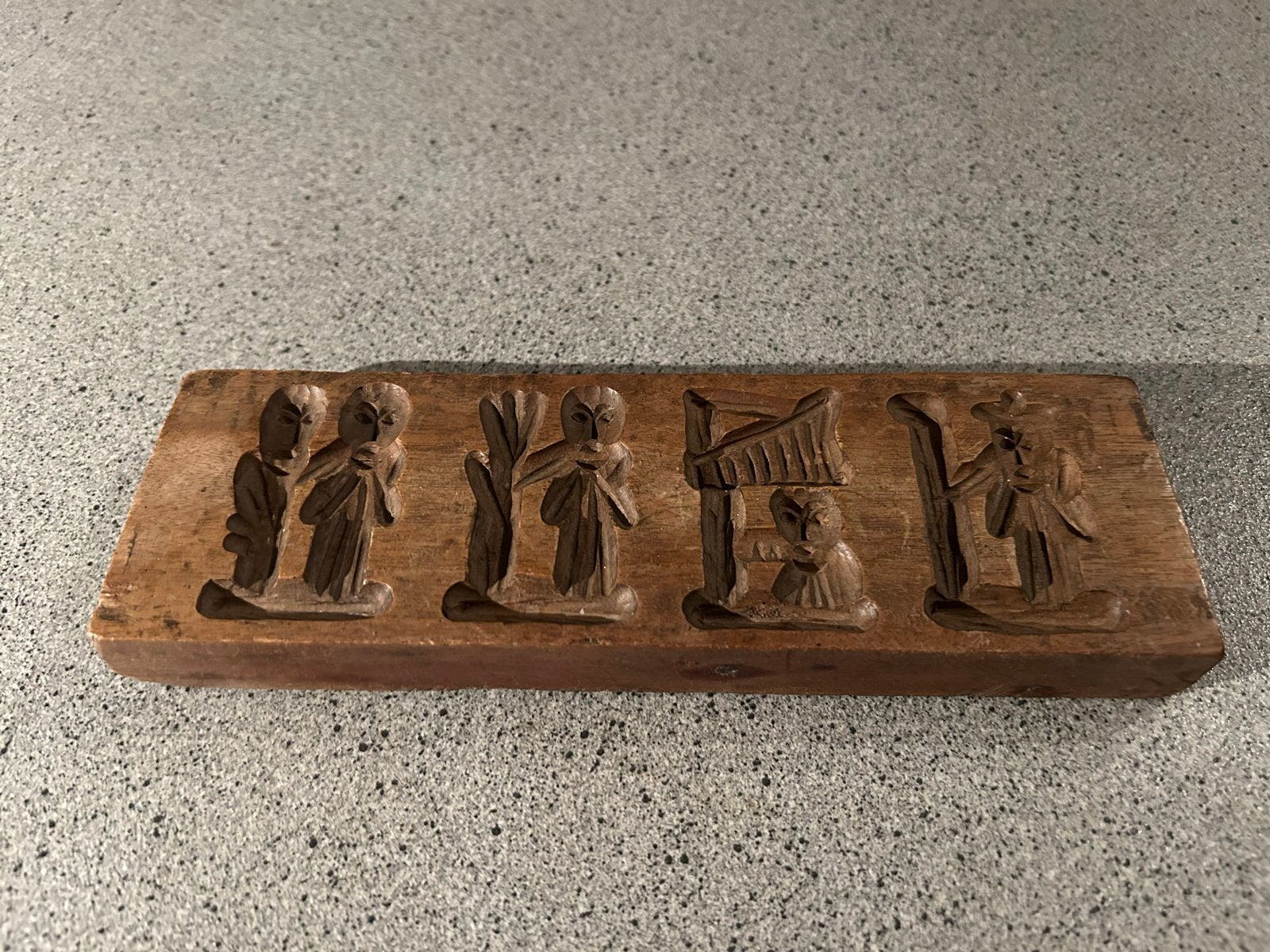 Antieke houten speculaasplank - Kerststal, Ophalen of Verzenden
