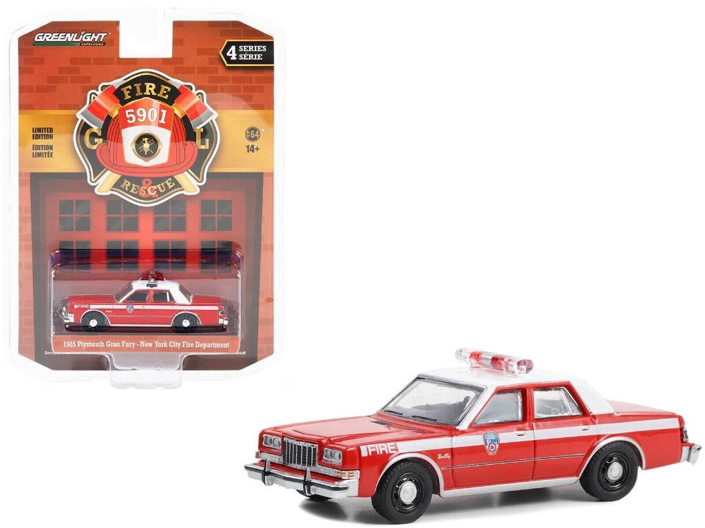 1985 Plymouth Gran Fury van Greenlight 1/64 NYFD, Ophalen of Verzenden, Nieuw, Auto