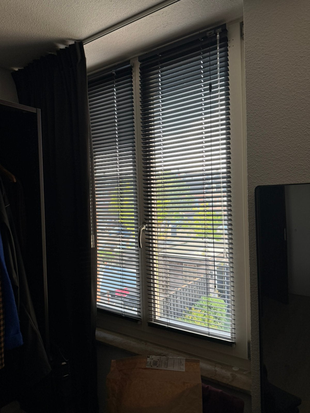 Zwarte aluminium jaloezieé 11x= 48x160 & 1x = 120x160 cm, Huis en Inrichting, Stoffering | Gordijnen en Lamellen, Ophalen, Jaloezie