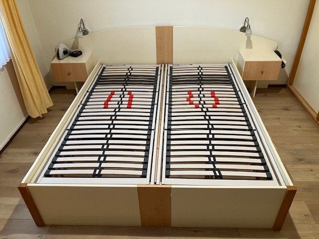 Tweepersoonsbed met verstelbare lattenbodems, Ophalen, Tweepersoons, Modern, 160 cm
