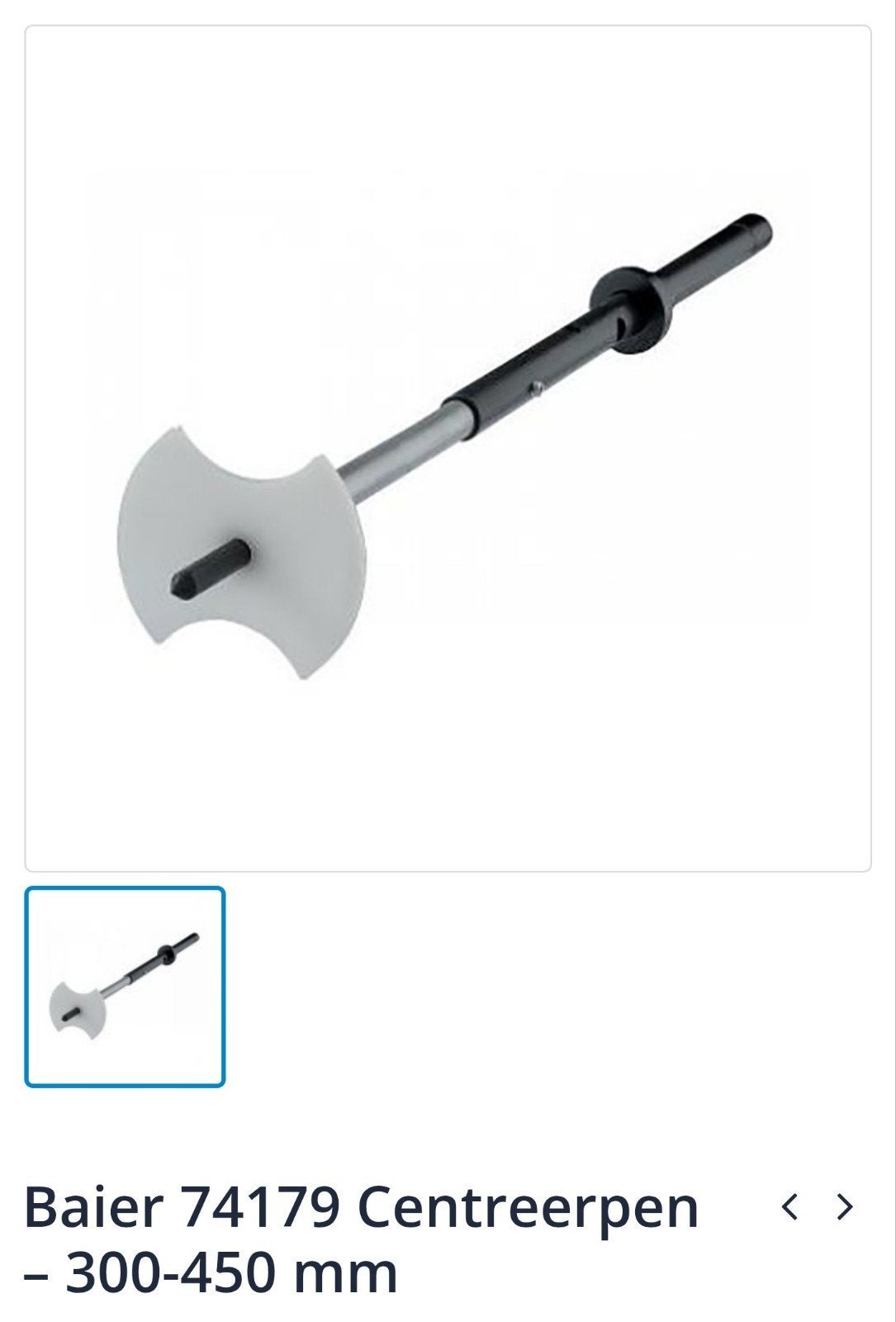 Baier 74179 Centreerpen - 300-450 mm, Ophalen of Verzenden, Zo goed als nieuw, Overige typen, Overige merken