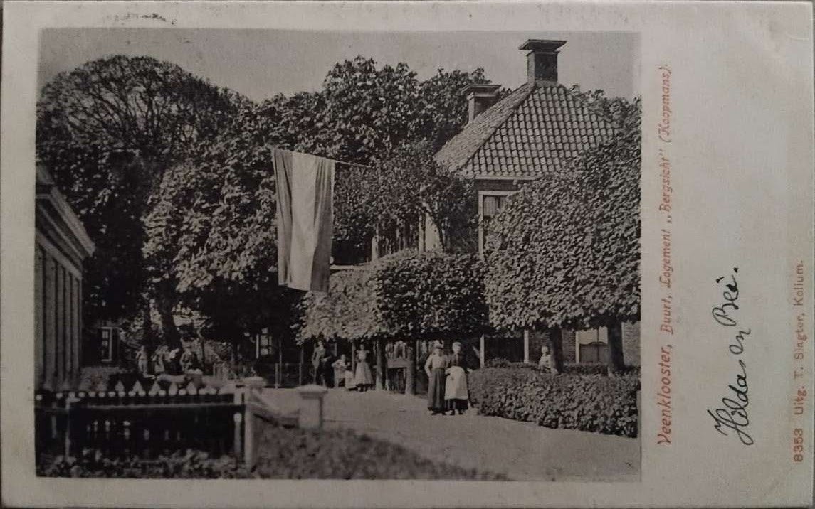 Veenklooster (Friesland) – Logement Bergsicht 1910, Ophalen of Verzenden, Voor 1920, Gelopen, Friesland