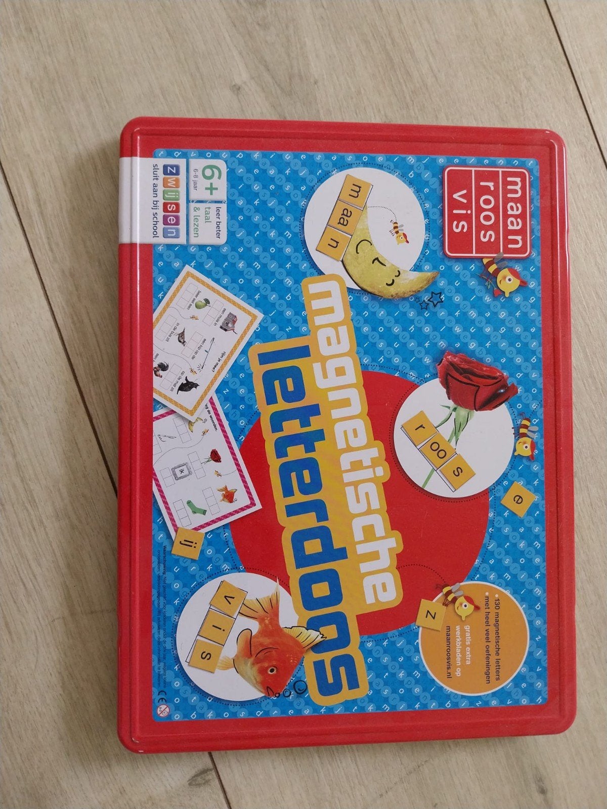 Maan Roos Vis Magnetische Letterdoos - Taal en Lezen, Ophalen of Verzenden, Gebruikt, Taal en Lezen