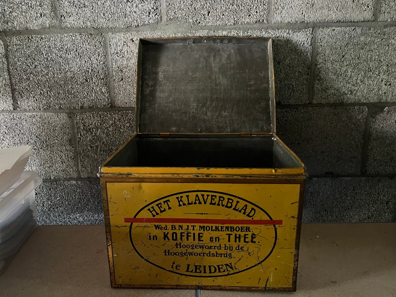 Vintage voorraad blik, Verzamelen, Ophalen, Gebruikt, Koffie, Overige merken