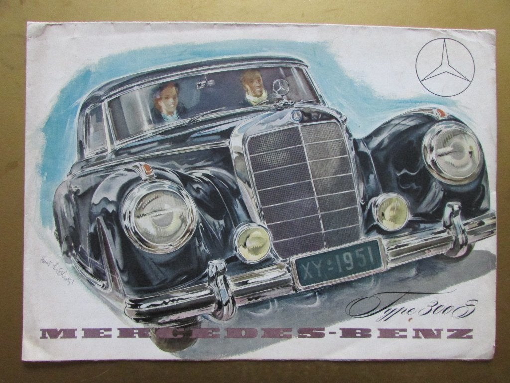 1951 MERCEDES-BENZ 300S brochure export USA, Engels, Ophalen of Verzenden, Gelezen, Mercedes