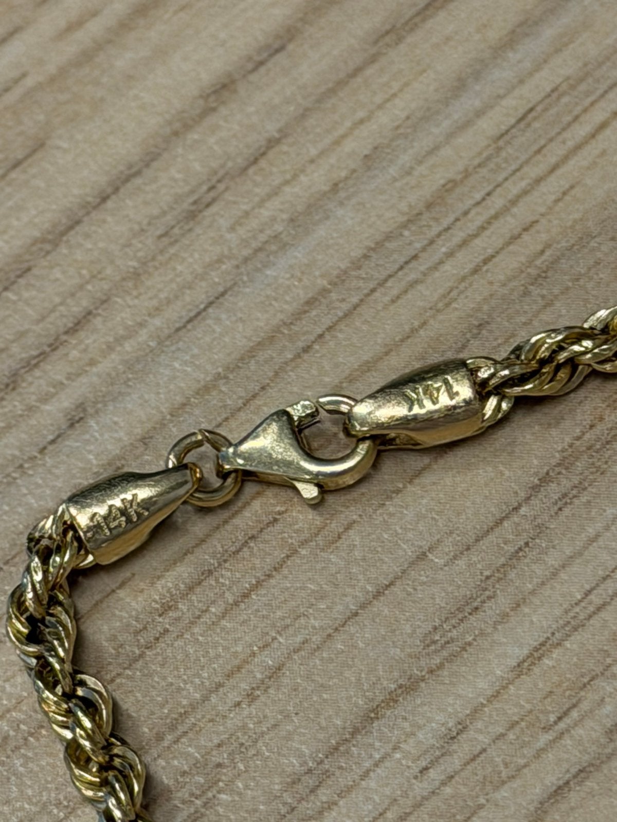 Goude rope chain 14k, Ophalen of Verzenden, Zo goed als nieuw, Goud, Overige merken
