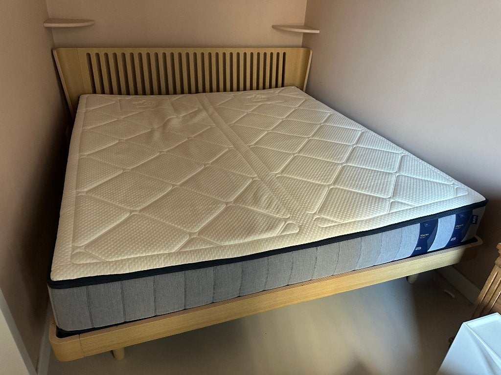 Auping bed en matras, Ophalen, Gebruikt, Beige, Tweepersoons
