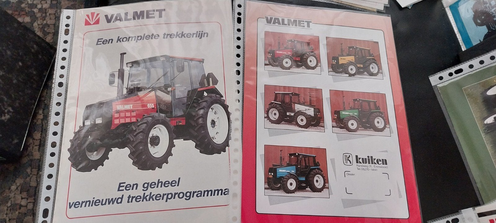 Valmet 655 trekker folder brochure traktor oldtimer, Ophalen of Verzenden, Speelkaart(en)