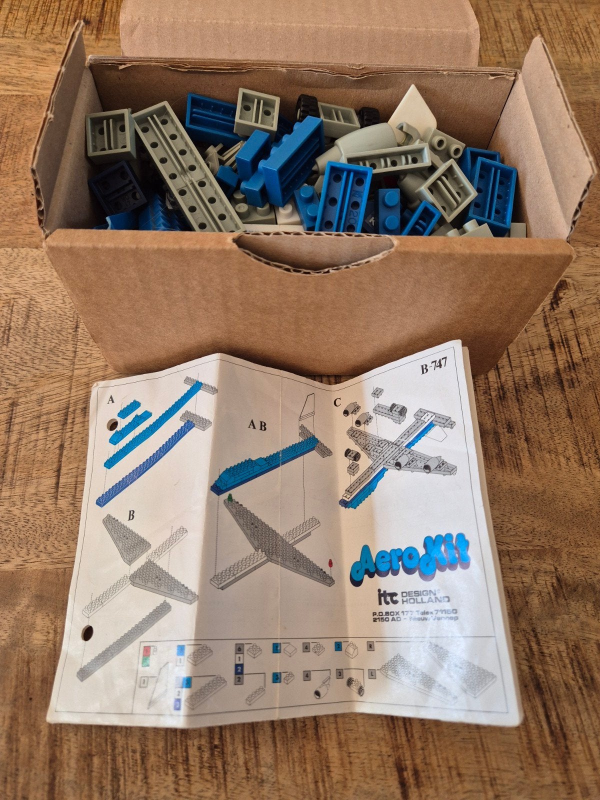 AeroKit B-747 KLM Vliegtuig Bouwset (nep-Lego), Ophalen of Verzenden, Gebruikt, Overige merken