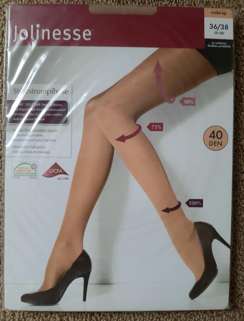 Jolinesse ondersteunende panty 40 den, maat 36/38., Maat 36/38 (S), Beige, Jolinesse, Nieuw