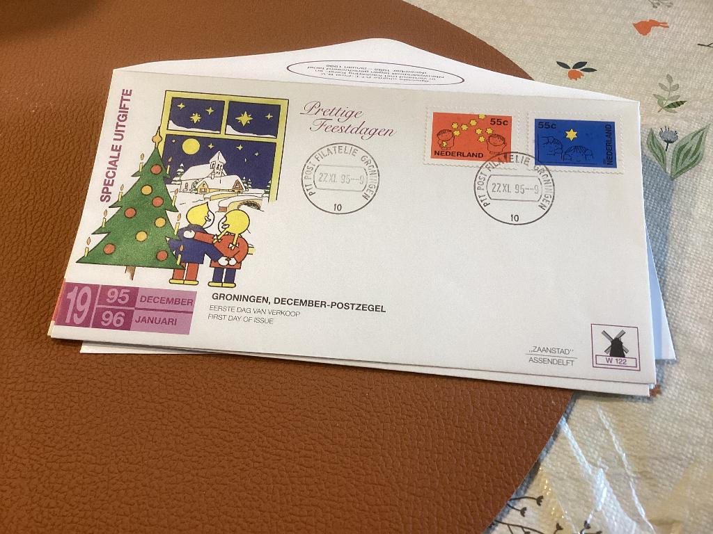 No274 Kerst 1995 W122 Philato Heb ook van Nederland jaargang, Postzegels en Munten, Postzegels | Eerstedagenveloppen, Ophalen