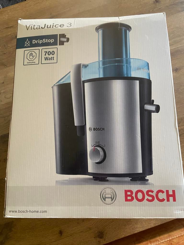 Bosch Vita Juice 3 sapcentrifuge met DripStop, Witgoed en Apparatuur, Ophalen of Verzenden, Gebruikt, Sapcentrifuge