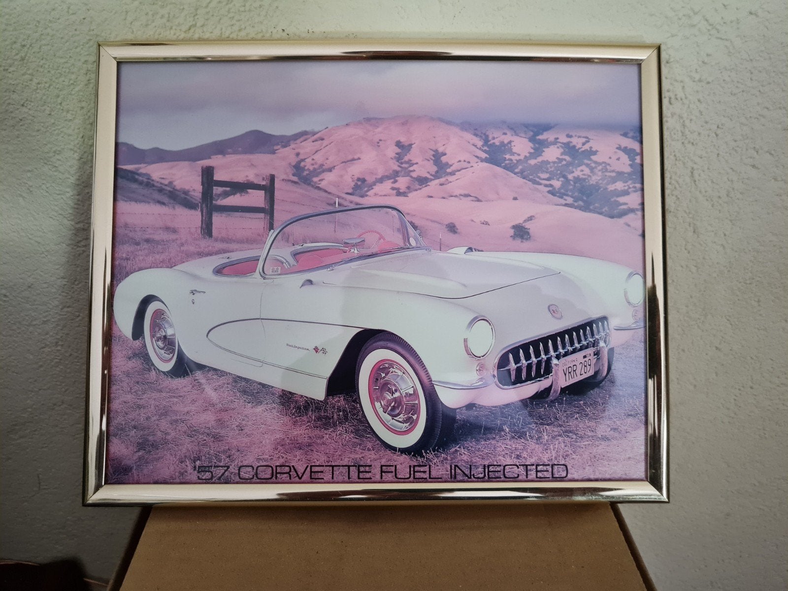 Mooi wandbordje van Corvette C1 uit 1957 26cm breed 21cm hoo, 26 cm, 21 cm, Ophalen of Verzenden, Zo goed als nieuw
