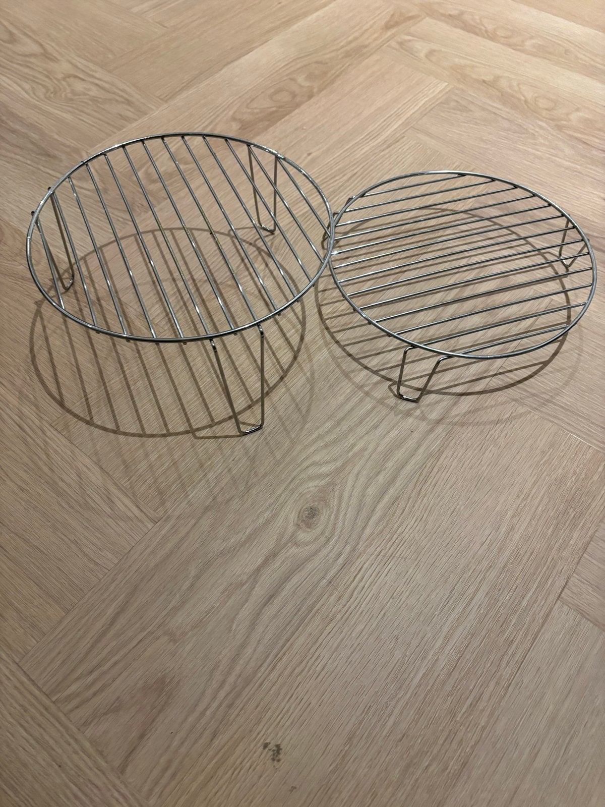 Set van 2 ronde metalen roosters voor oven of airfryer, Zilver, Ophalen of Verzenden, Metaal, Overige merken
