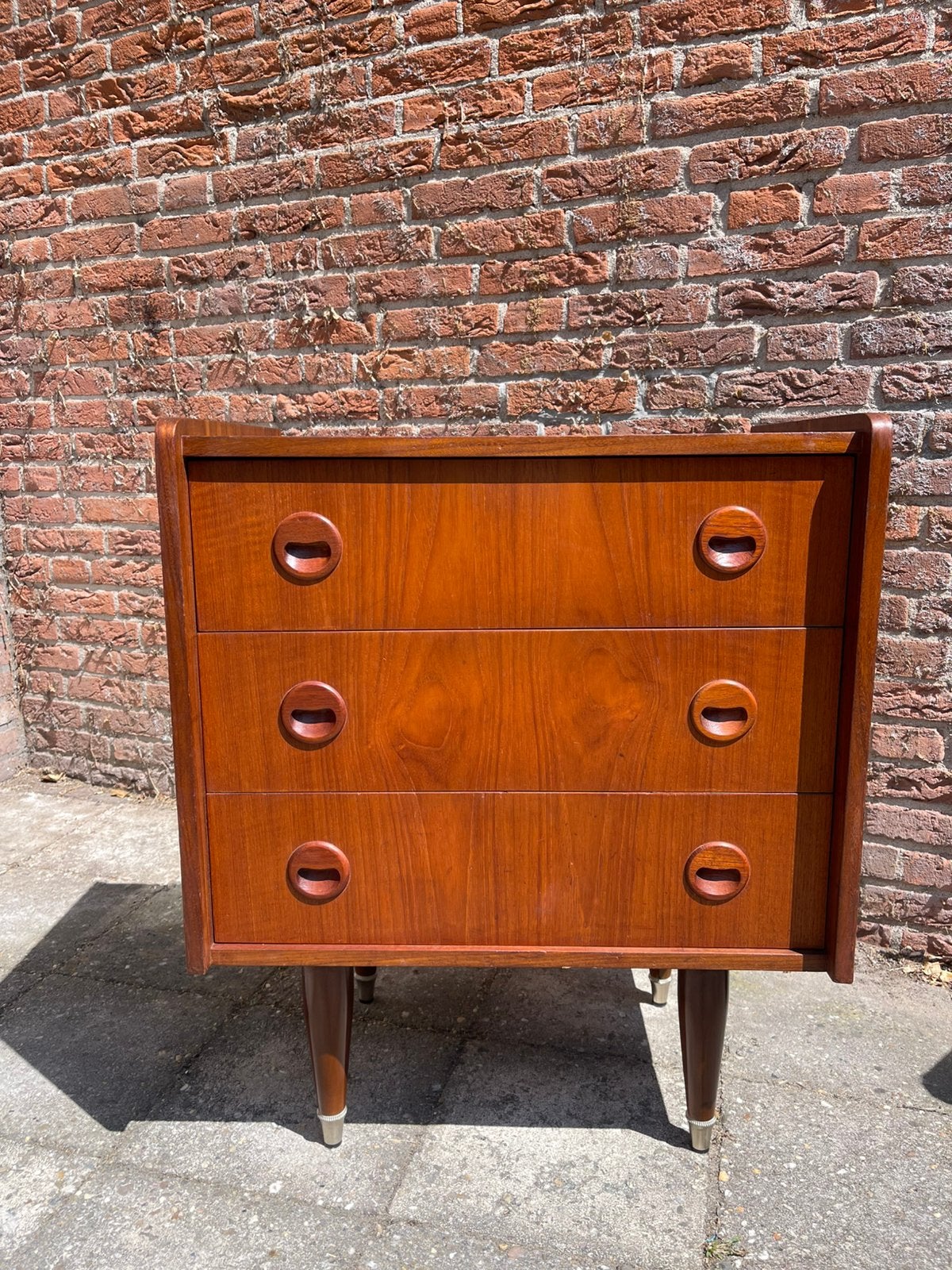 Vintage 3-ladenkastje jaren 1960s, Huis en Inrichting, Kasten | Ladekasten, Ophalen, O, O, O