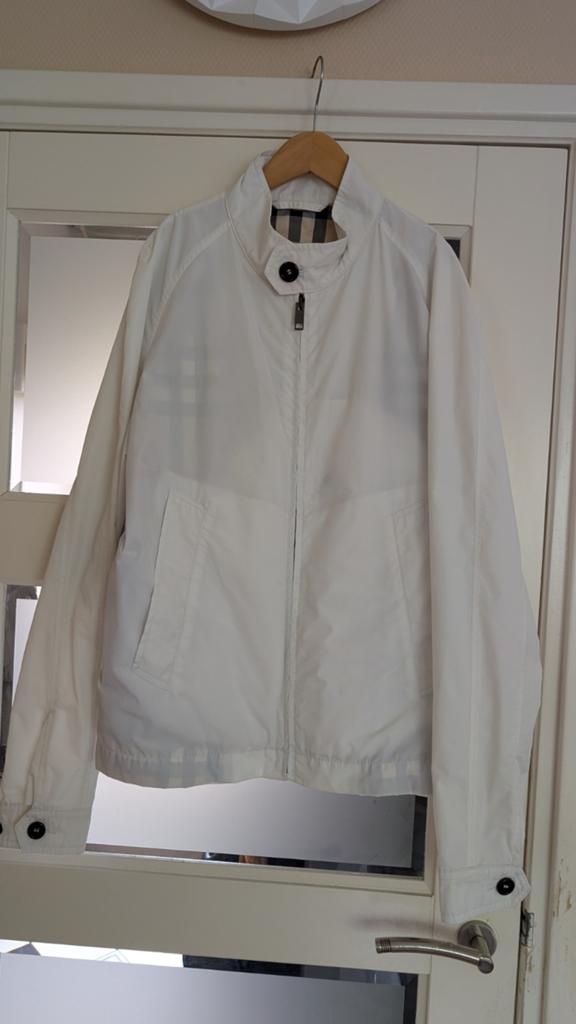 witte  Burberry zomerjas L, Ophalen of Verzenden, Zo goed als nieuw