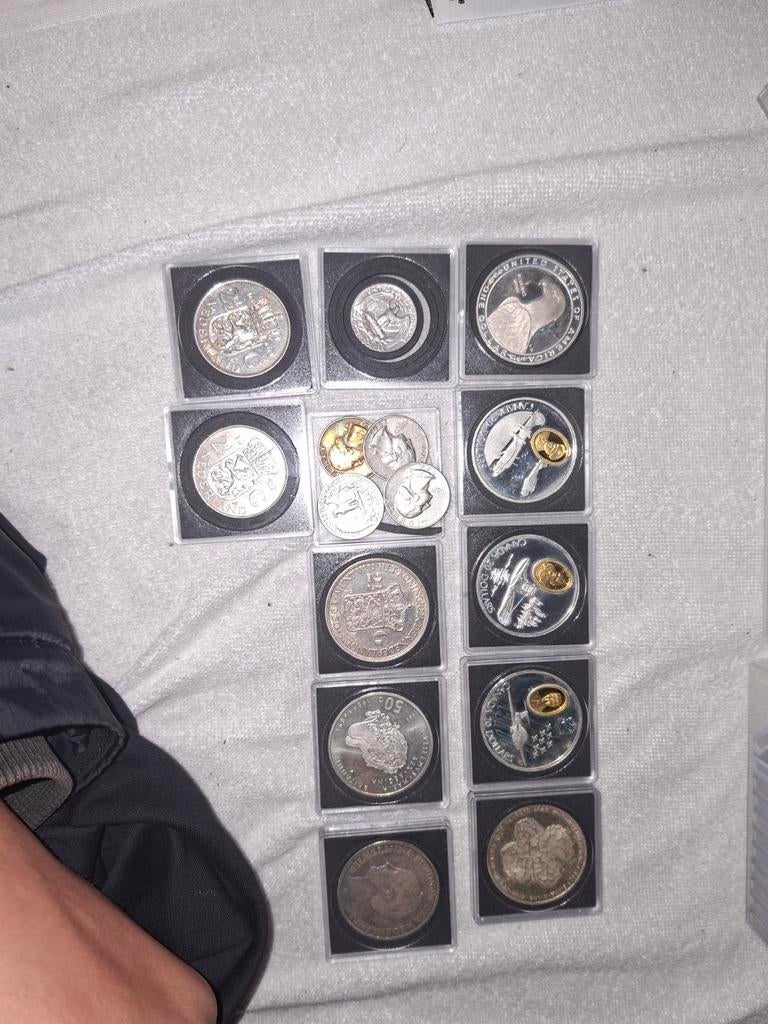 Diverse zilveren munten., Ophalen, Zilver, Koningin Wilhelmina, Losse munt