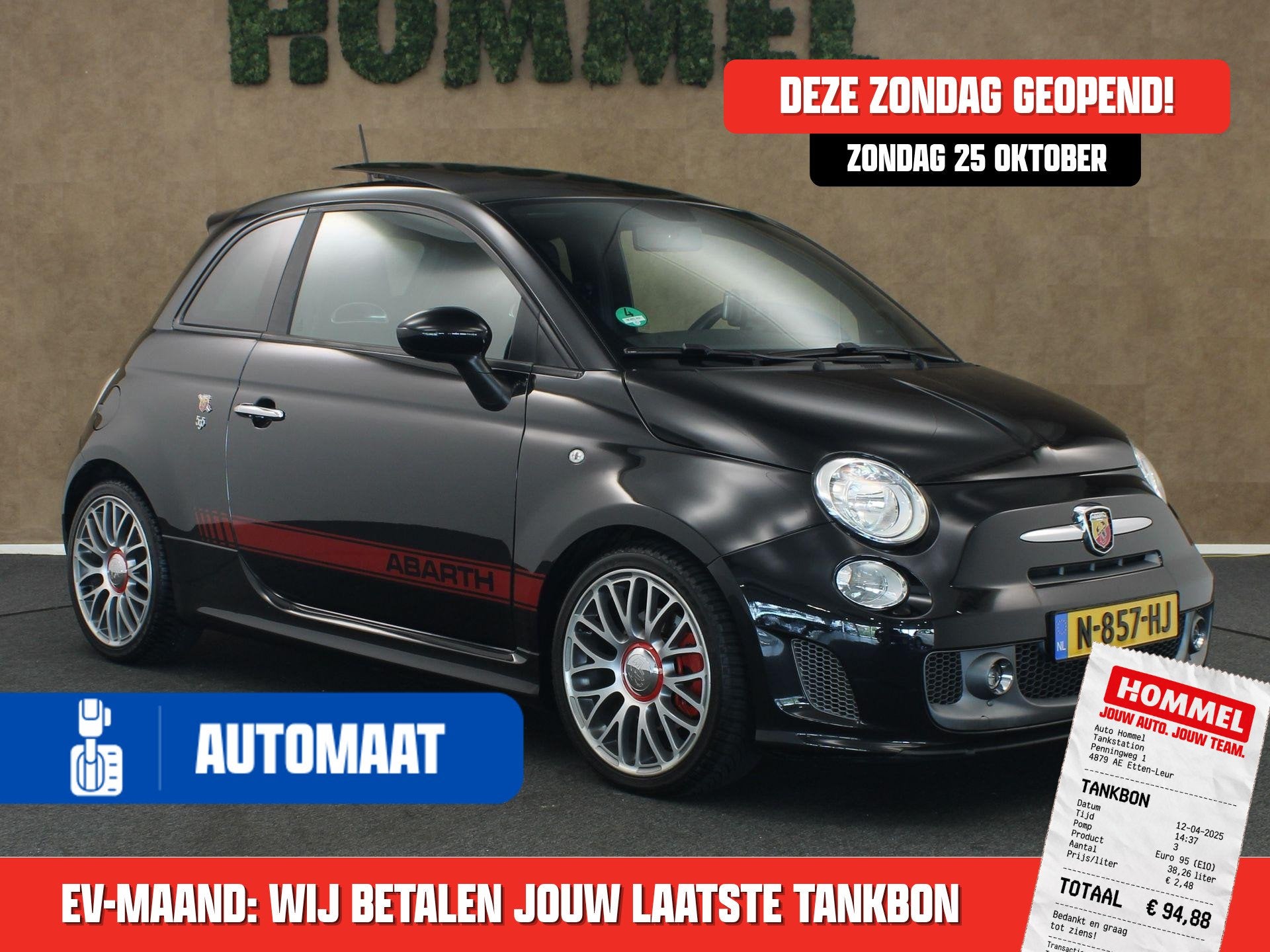 Abarth 500 1.4 T-Jet Abarth Turismo - VERKEERT IN EEN ZEER N, Auto's, Gebruikt, 4 cilinders, Leder, Bedrijf