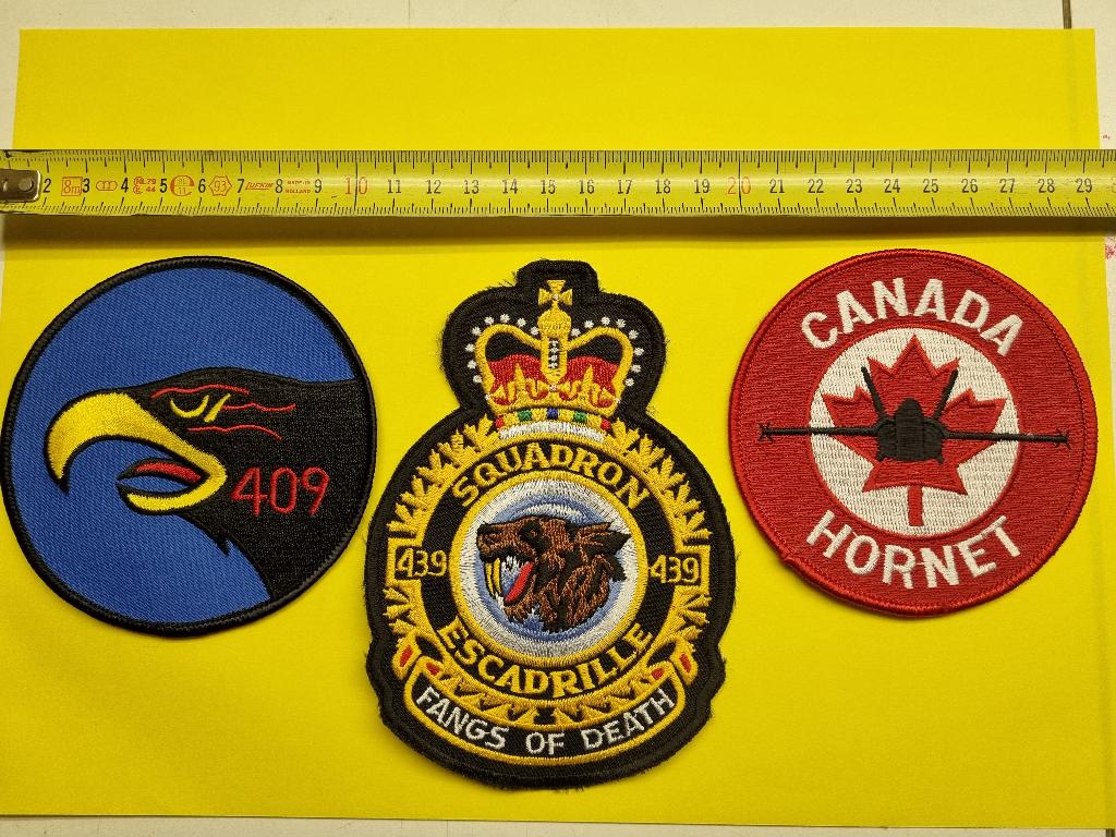 Luchtvaart; “Vintage” Patches 409, 439 Squadron RCAF, Ophalen of Verzenden, Luchtmacht, Overige gebieden, Embleem of Badge