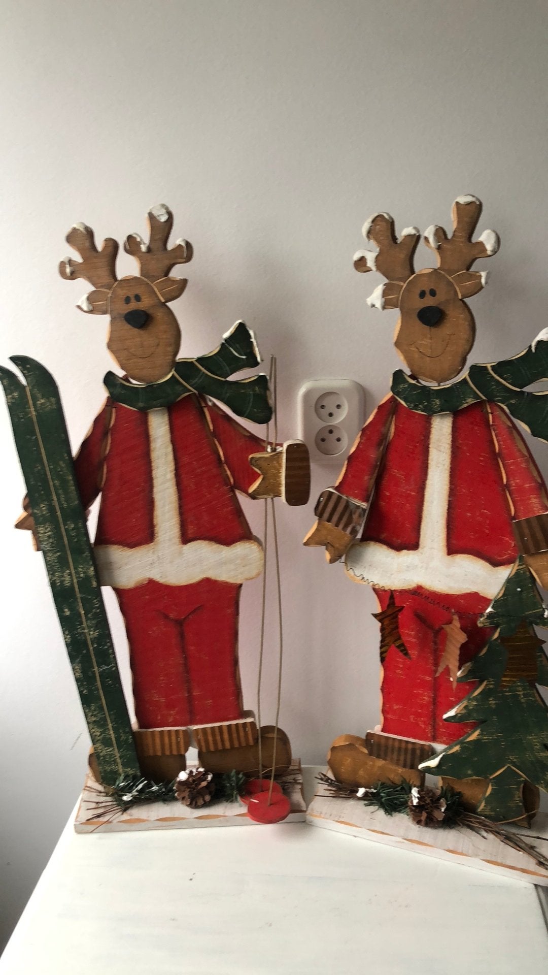 Houten kerst herten groot, Diversen, Kerst, Ophalen of Verzenden, Zo goed als nieuw