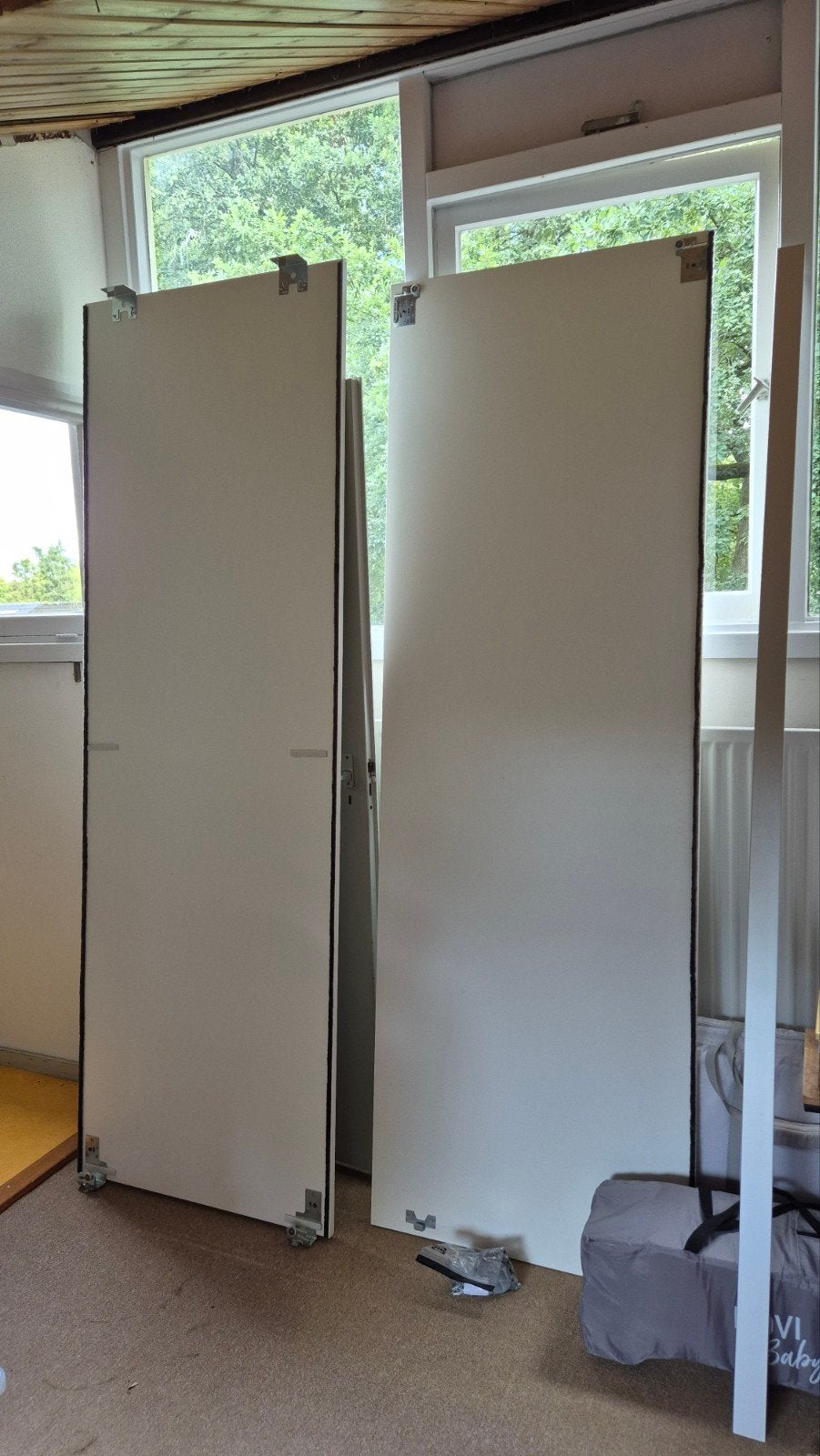 Witte HASVIK schuifdeuren voor IKEA PAX kast 150x236cm, Ophalen, Gebruikt, 100 tot 150 cm, 200 cm of meer