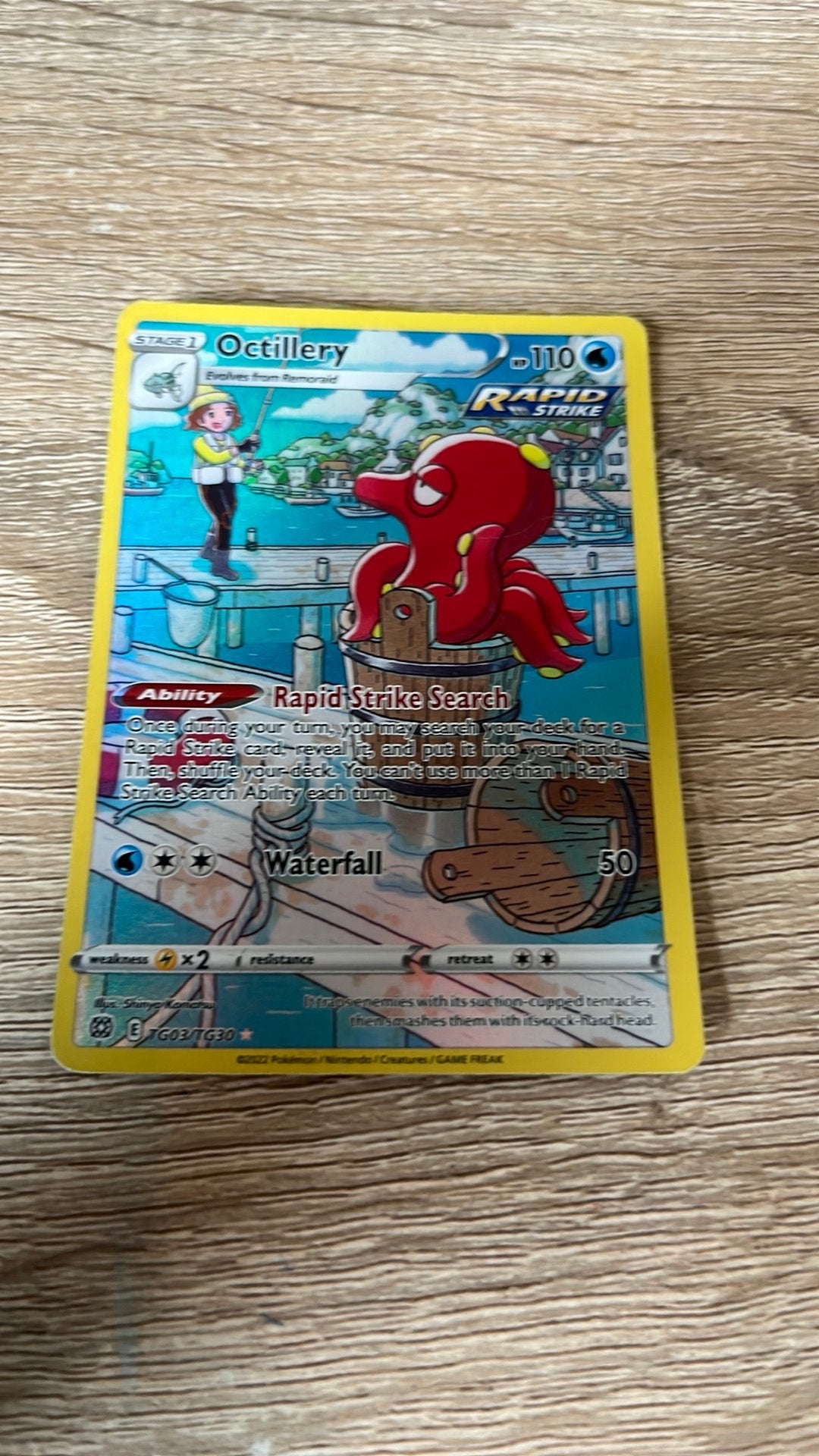 Octillery Pokémon Kaart - Rapid Strike Search, Ophalen of Verzenden, Zo goed als nieuw, Losse kaart