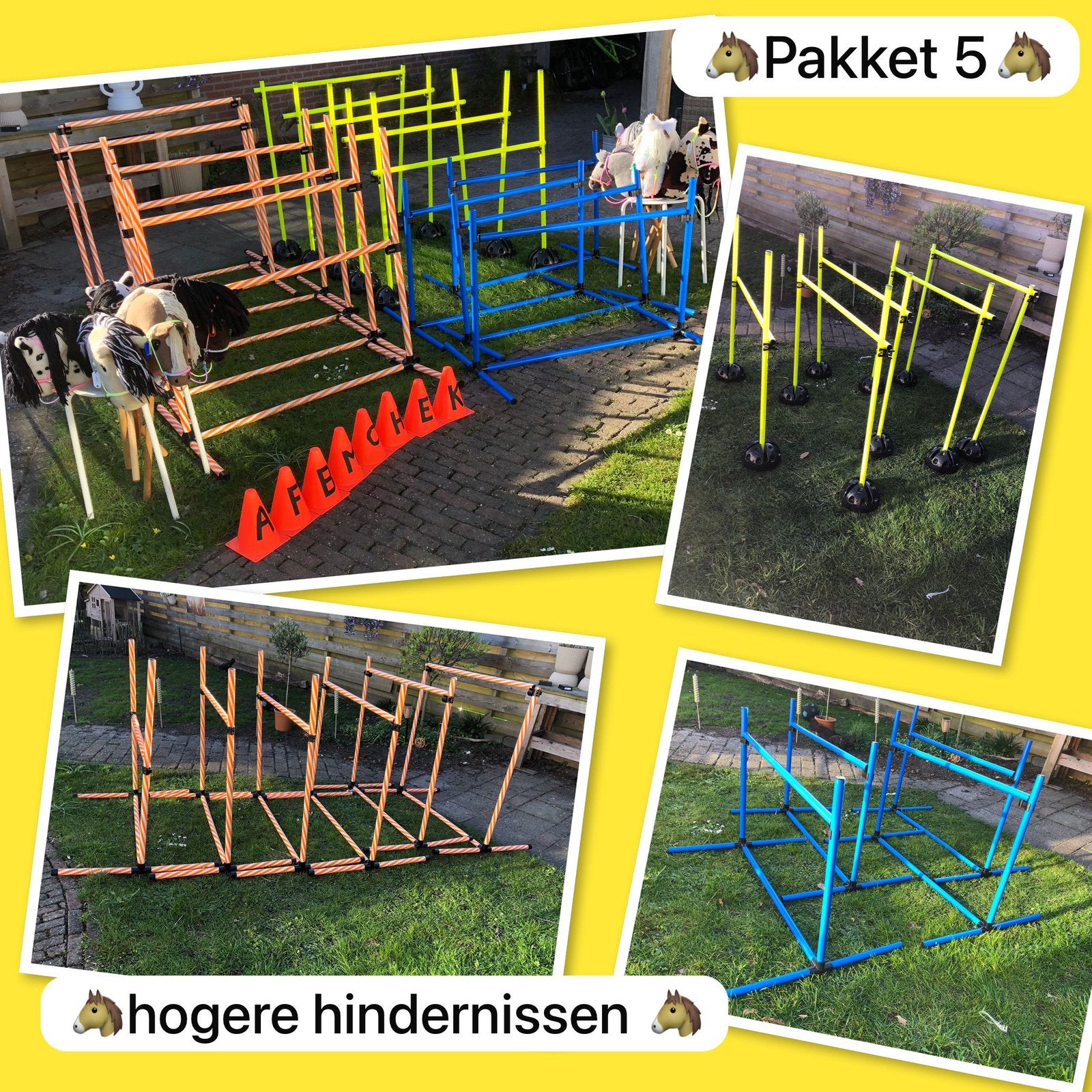 Hobby horses verhuur paarden feestje hindernissen, Ophalen