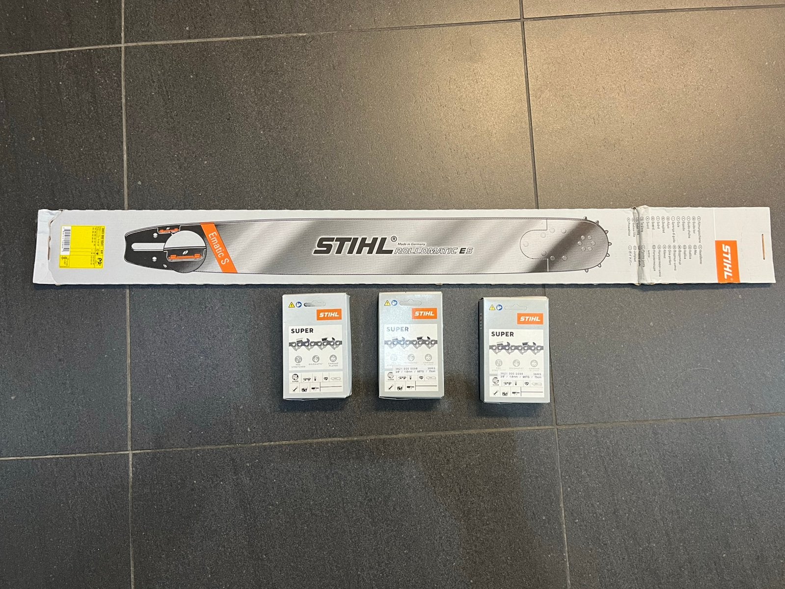 Stihl zaagblad 75cm + 3 kettingen nieuw!, 70 mm of meer, Kettingzaag, Nieuw, Ophalen of Verzenden