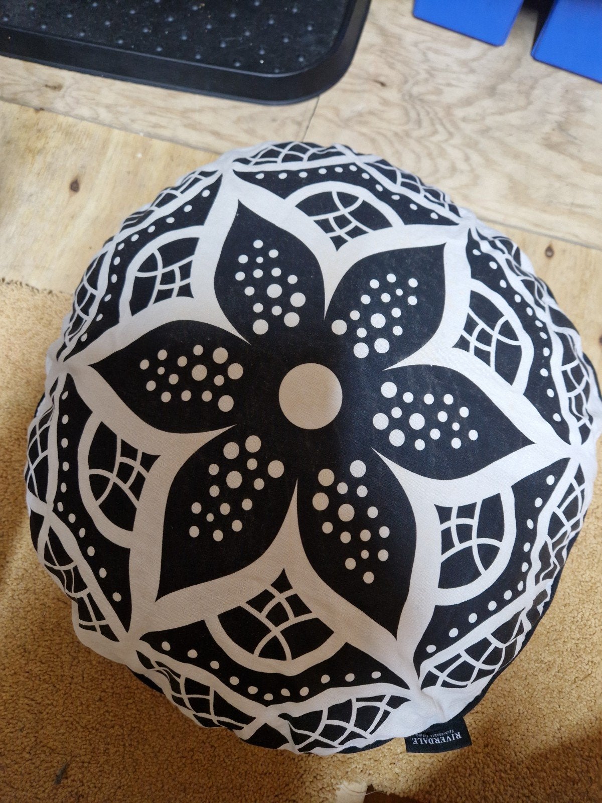 Riverdale rond kussen, Overige merken, Zwart, Rond, Ophalen of Verzenden