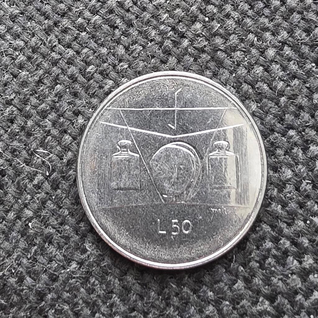 San Marino 50 lire 1976 munt, Ophalen of Verzenden, Overige landen, Losse munt
