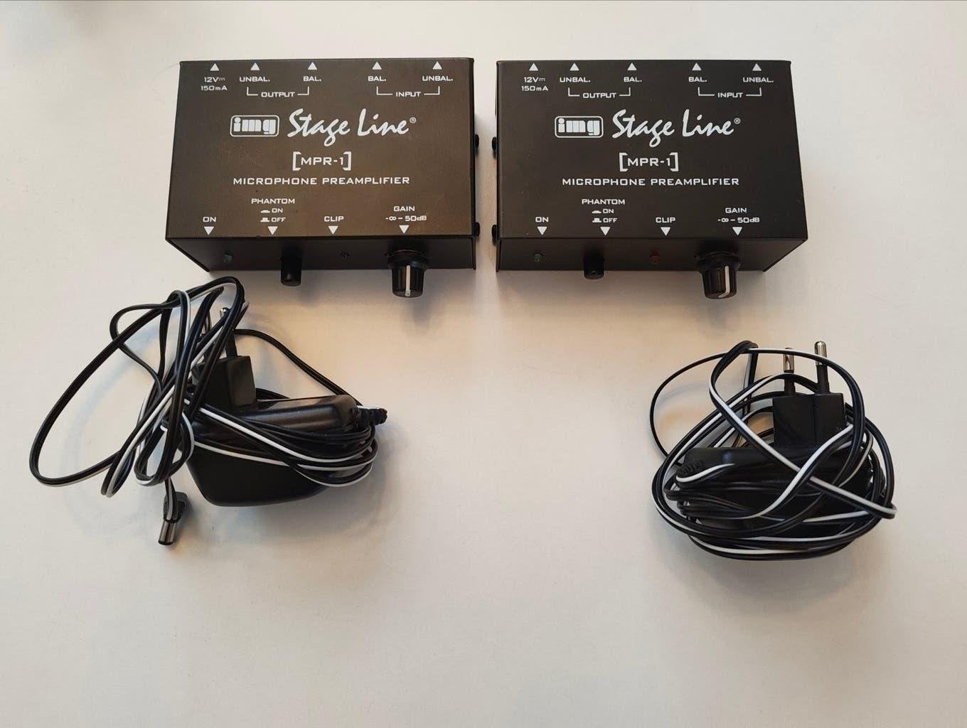 Stage Line MPR-1 Microphone preamplifier 2 stuks, Ophalen of Verzenden, Overige typen