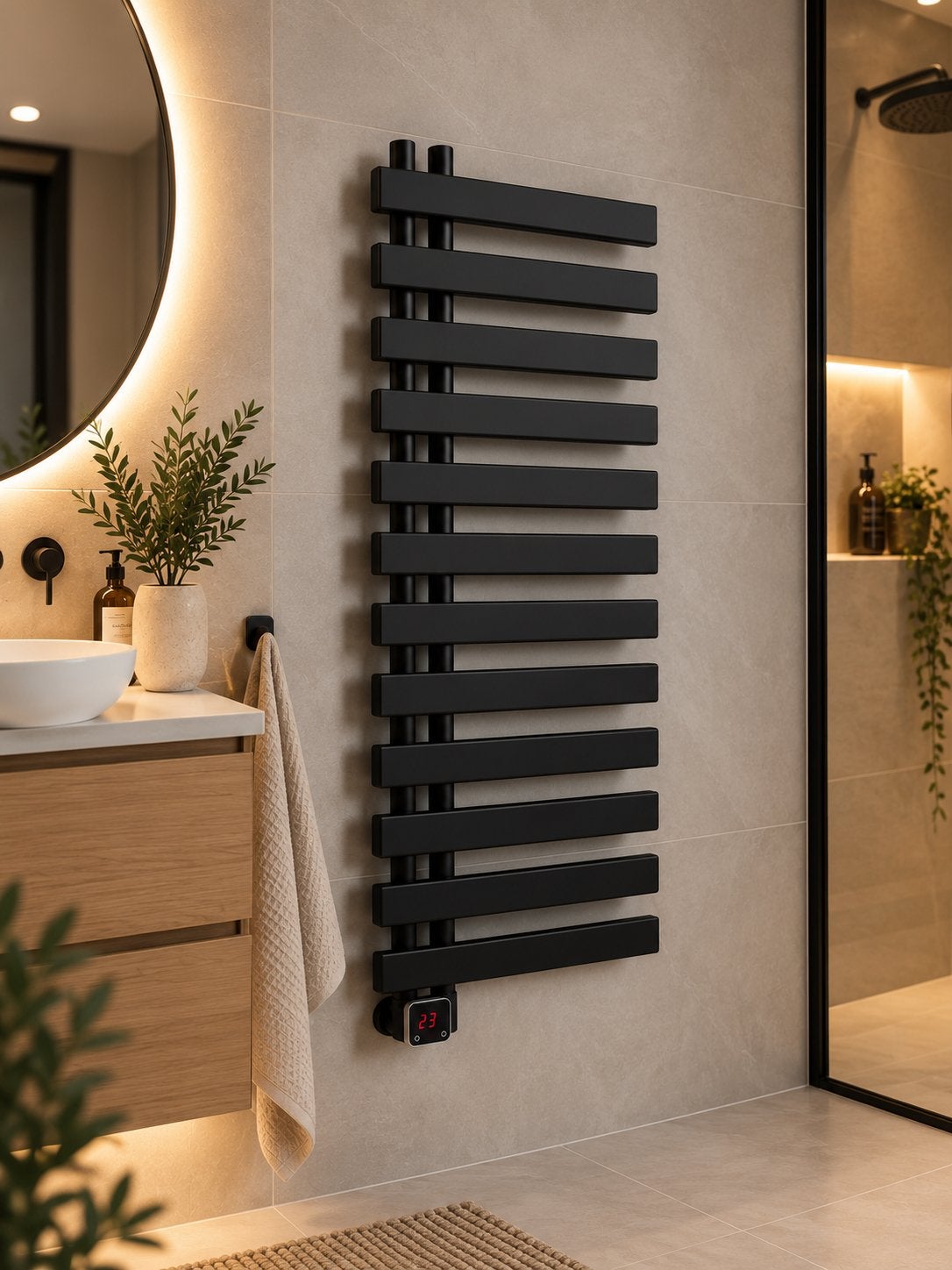 Elektrische radiator Violet Premium . 500x 1390 Zwart, Info@d-radiatoren.nl, Radiator, Minder dan 60 cm, Ophalen of Verzenden