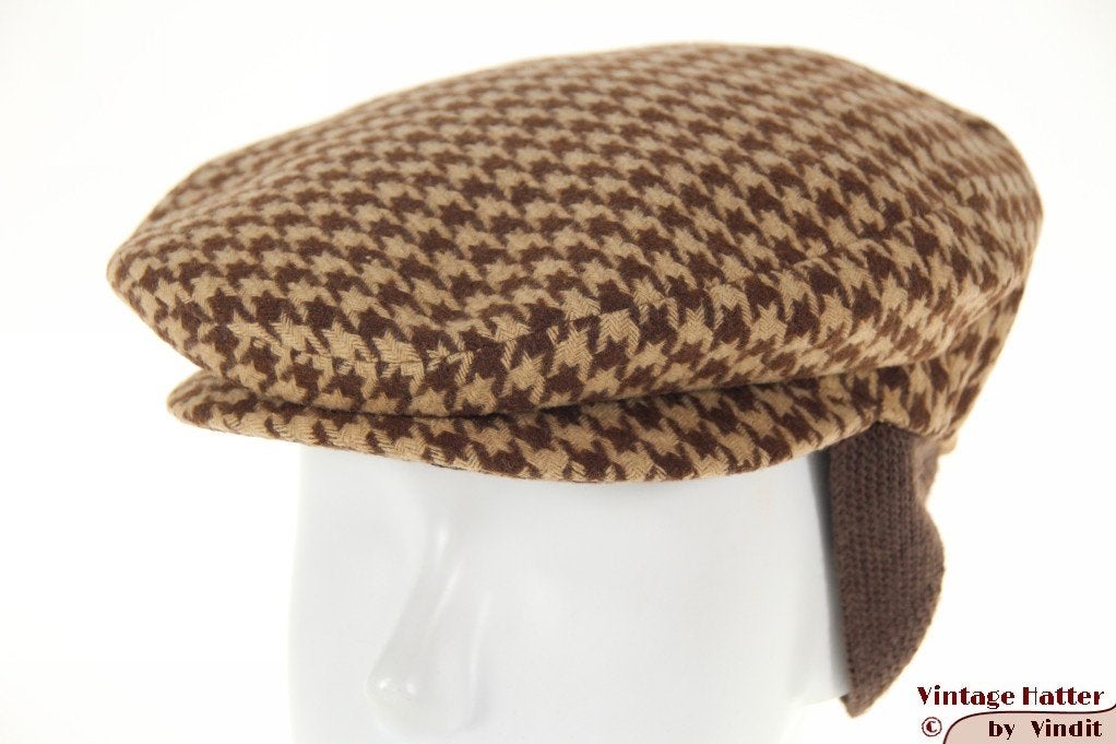 Platte pet Borsalino Doria beige bruin + oorwarmer 54-55 new, Kinderen en Baby's, Borsalino - Doria, 134 t/m 140, Jongen of Meisje