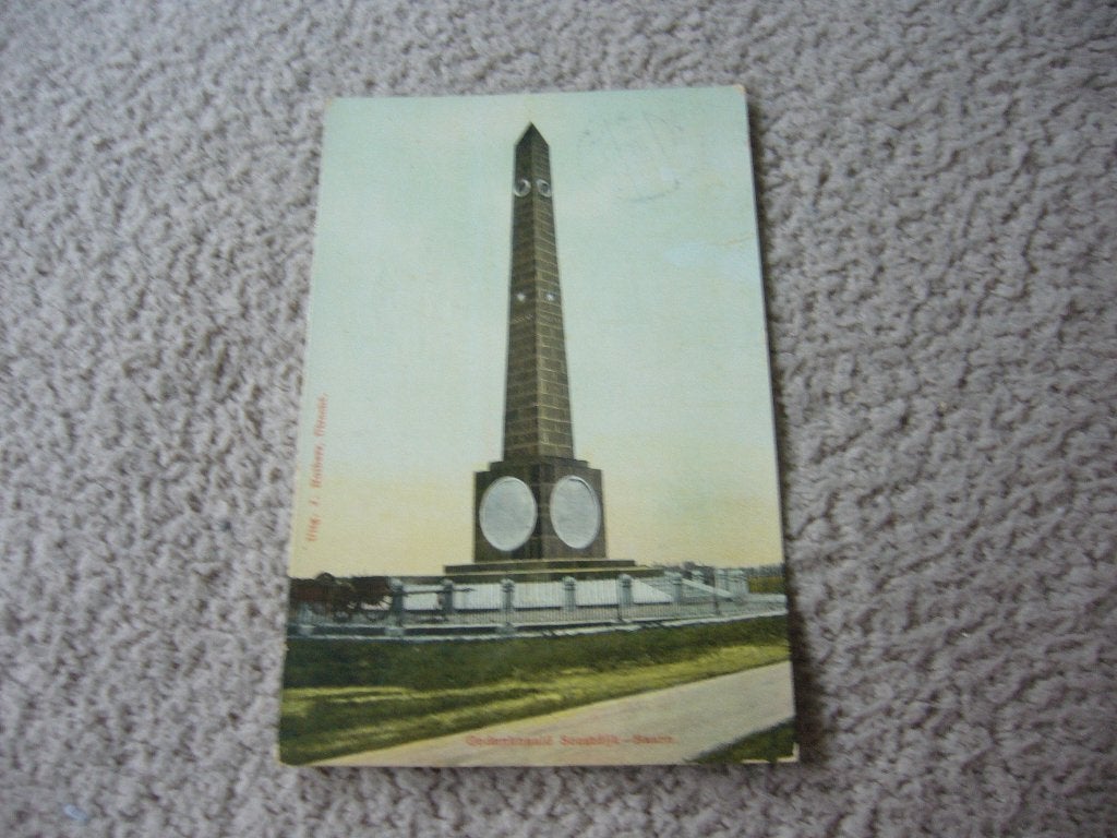 BAARN  =  GEDENKNAALD SOESTDIJK   BRIEFKAART 1903, Ophalen of Verzenden, Voor 1920, Gelopen, Utrecht