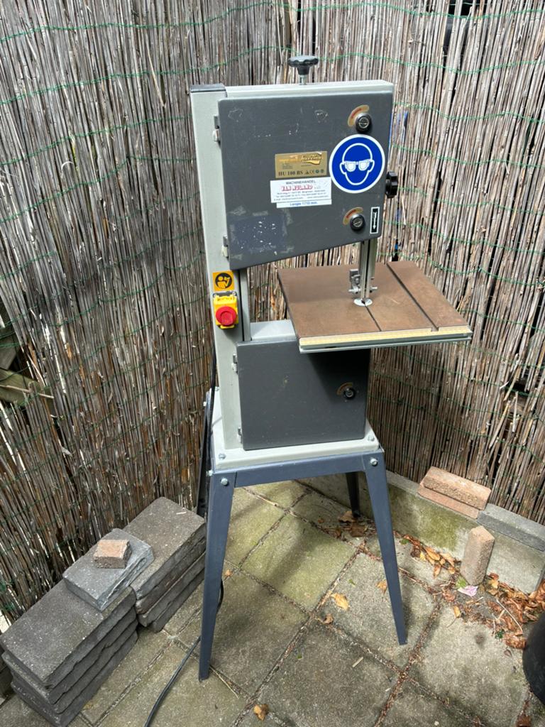 Lintzaag 230 V grijs op tafel., Ophalen, Gebruikt, 70 mm of meer, Lintzaag