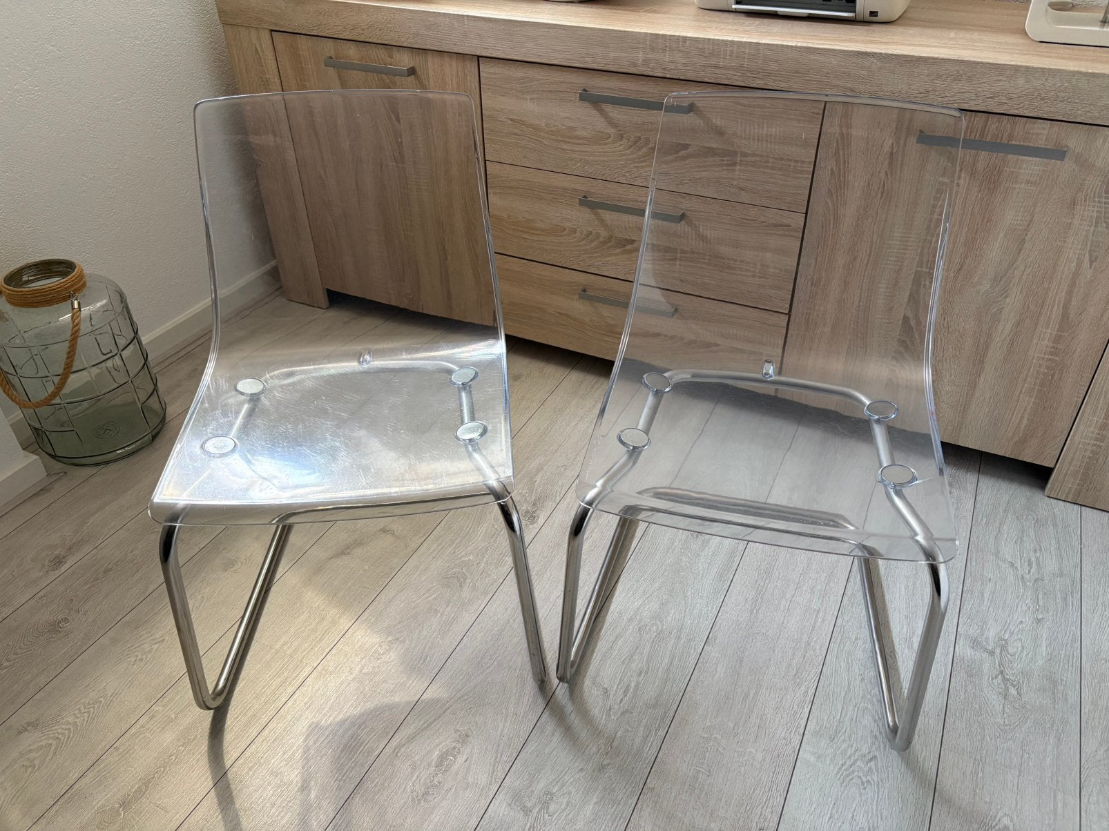 Ikea Tobias stoelen 2 stuks, Ophalen, Kunststof, Gebruikt, Twee