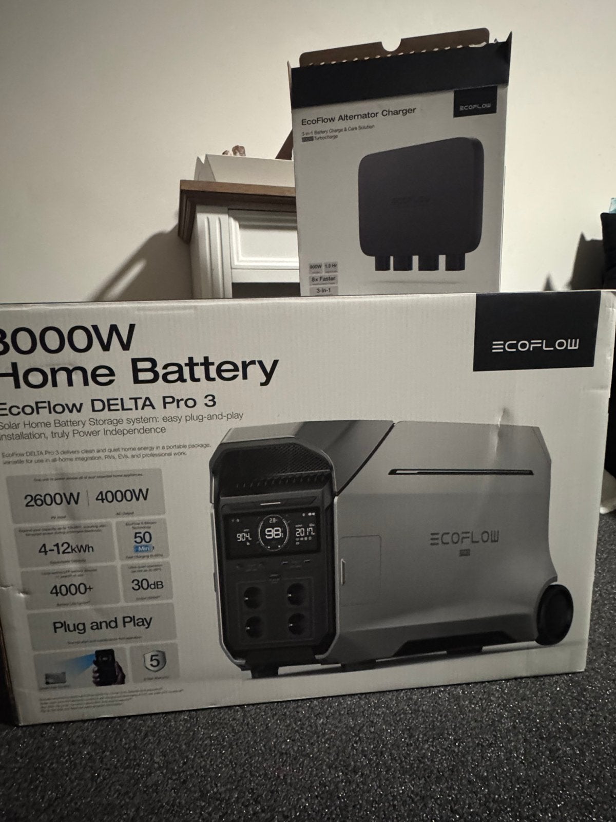 Ecoflow pro delta 3. Incl auto charger 800watt, Ophalen, Zo goed als nieuw