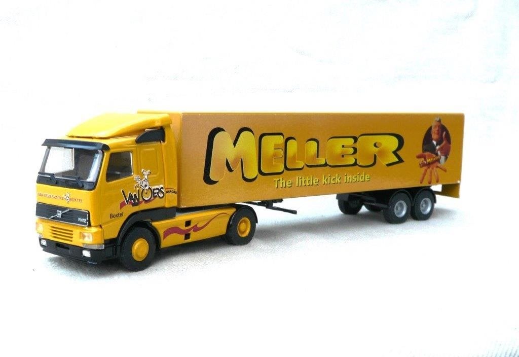 Lion Volvo fh van oers boxtel + trailer meller. Samengesteld, Ophalen of Verzenden, Gebruikt, Bus of Vrachtwagen, Lion Toys