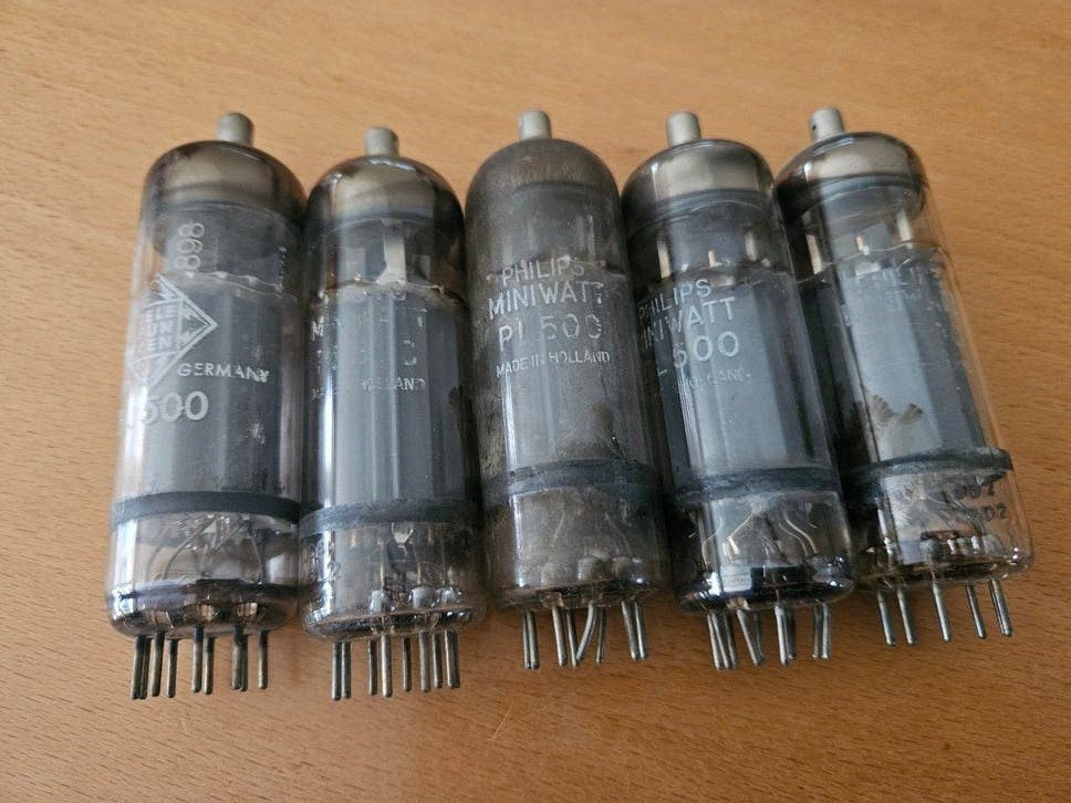 Set van 5 gebruikte radiobuizen Philips/Telefunken, Ophalen of Verzenden
