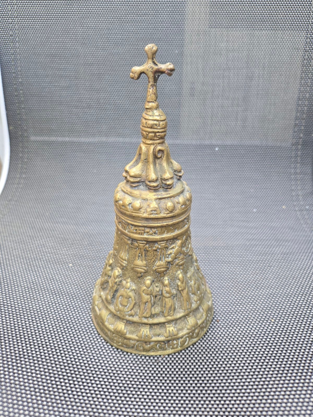 Zware antieke tafelbel brons (zonder klepel), Antiek en Kunst, Ophalen of Verzenden