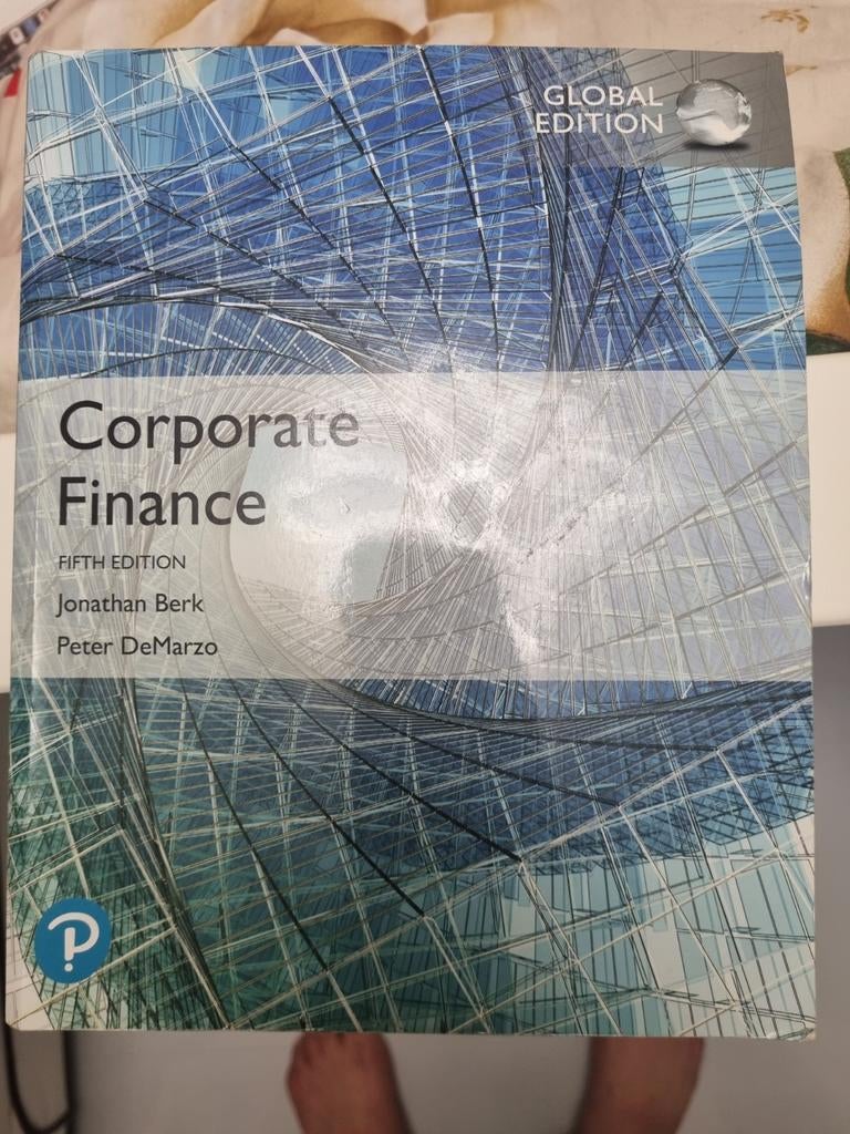 Corporate Finance - Jonathan Berk, Peter DeMarzo, Boeken, Ophalen of Verzenden, Gamma, Zo goed als nieuw, HBO