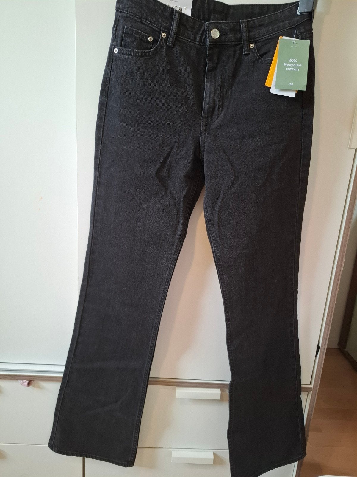 H&M Bootcut Jeans Zwart - Maat 34, Ophalen of Verzenden