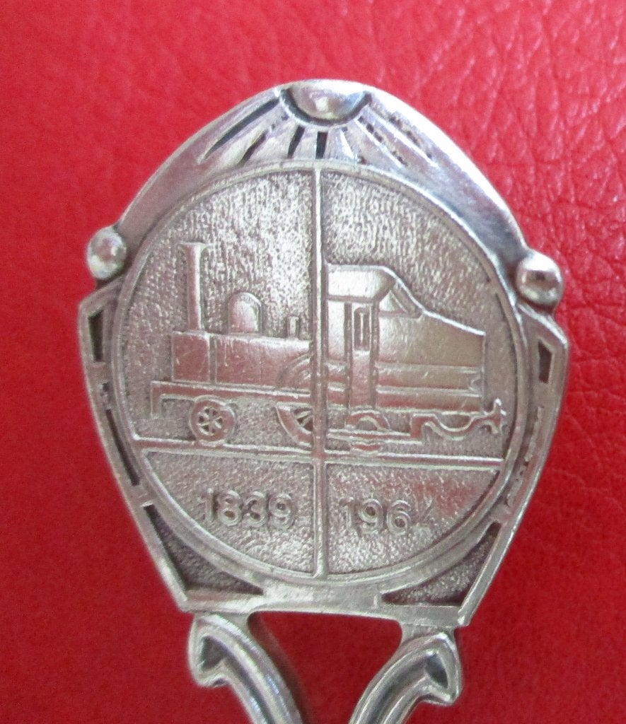 Vintage theelepel 1839-1964 locomotief trein verzilverd, Gebruikt, Verzilverd, Ophalen of Verzenden, Metaal
