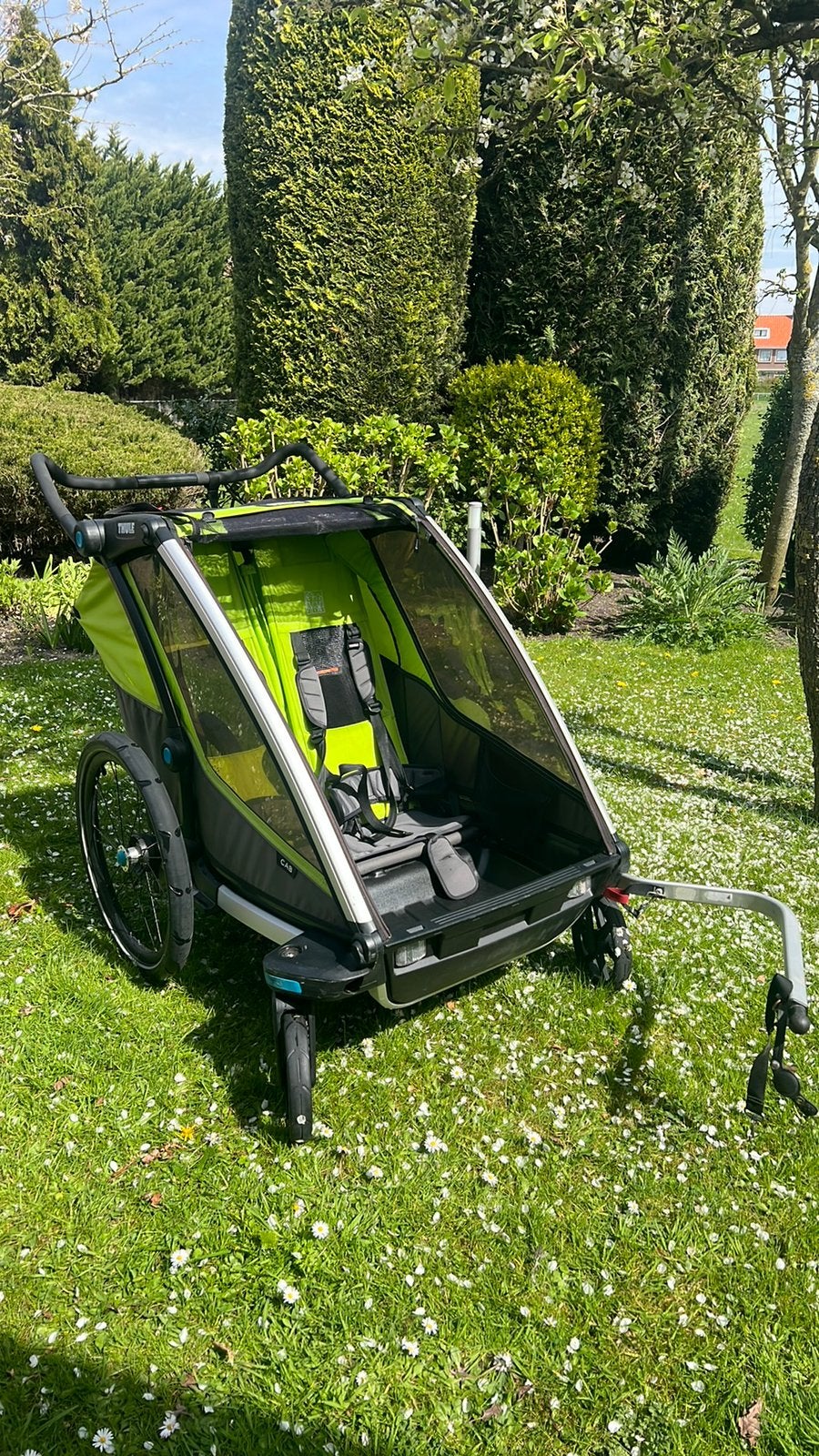 Thule Chariot Cab 2 fiets en wandelkar - zo goed als nieuw., Ophalen, Zo goed als nieuw, Kinderkar, Minder dan 20 kg