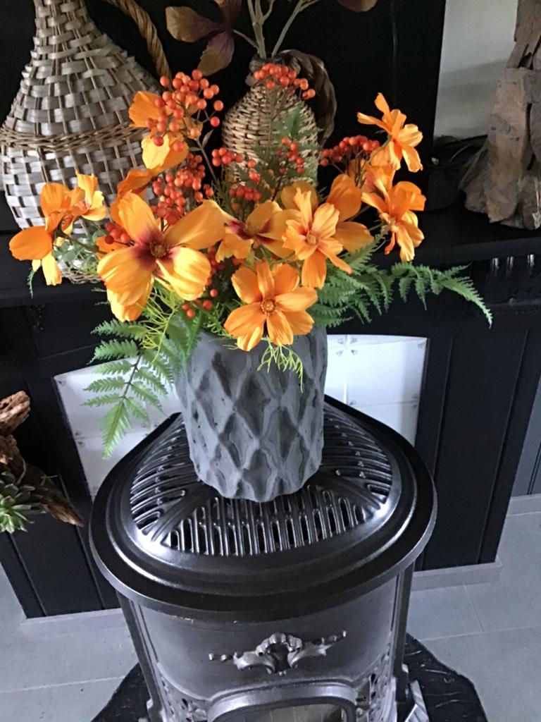 Stenenpot ptmd met kunstplanten, Huis en Inrichting, Woonaccessoires | Kunstplanten en Kunstbloemen, Ophalen of Verzenden, Zo goed als nieuw