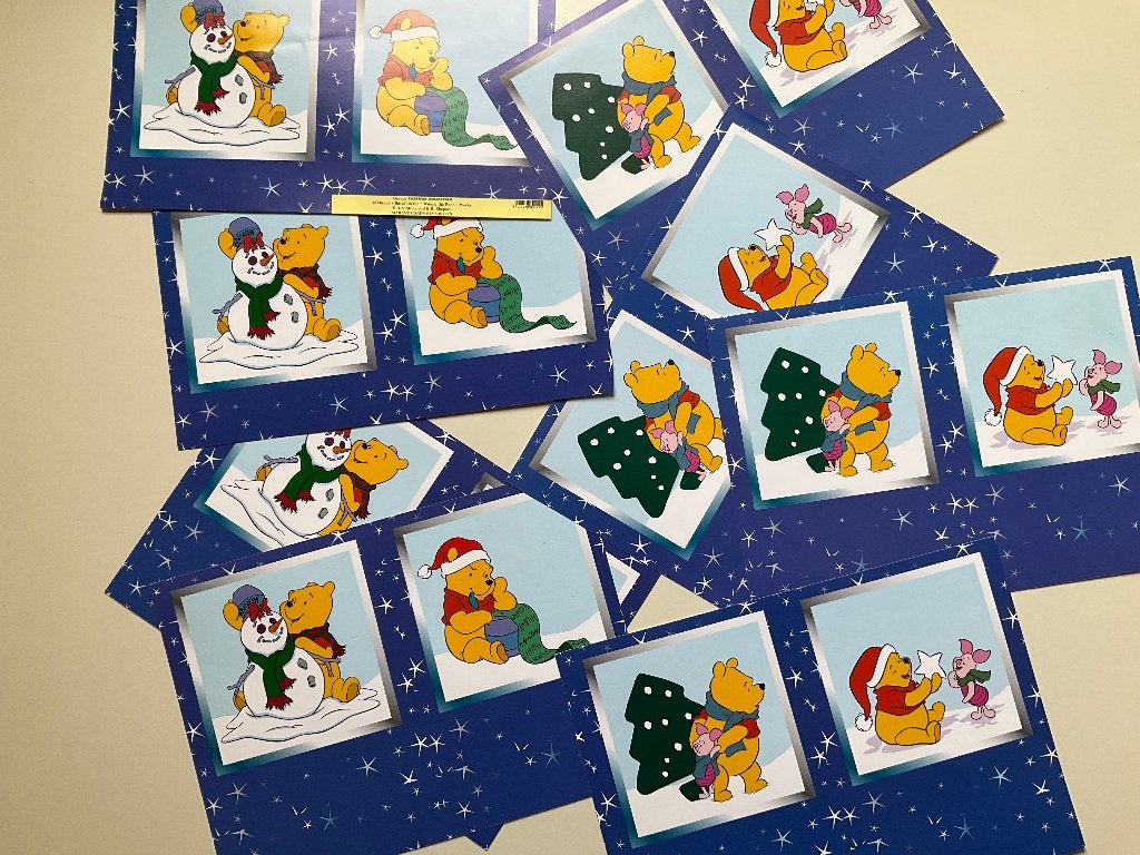 kaarten maken 3D knip vellen - winnie de poeh kerst, Hobby en Vrije tijd, Kaarten | Zelf maken, Ophalen of Verzenden, Zo goed als nieuw
