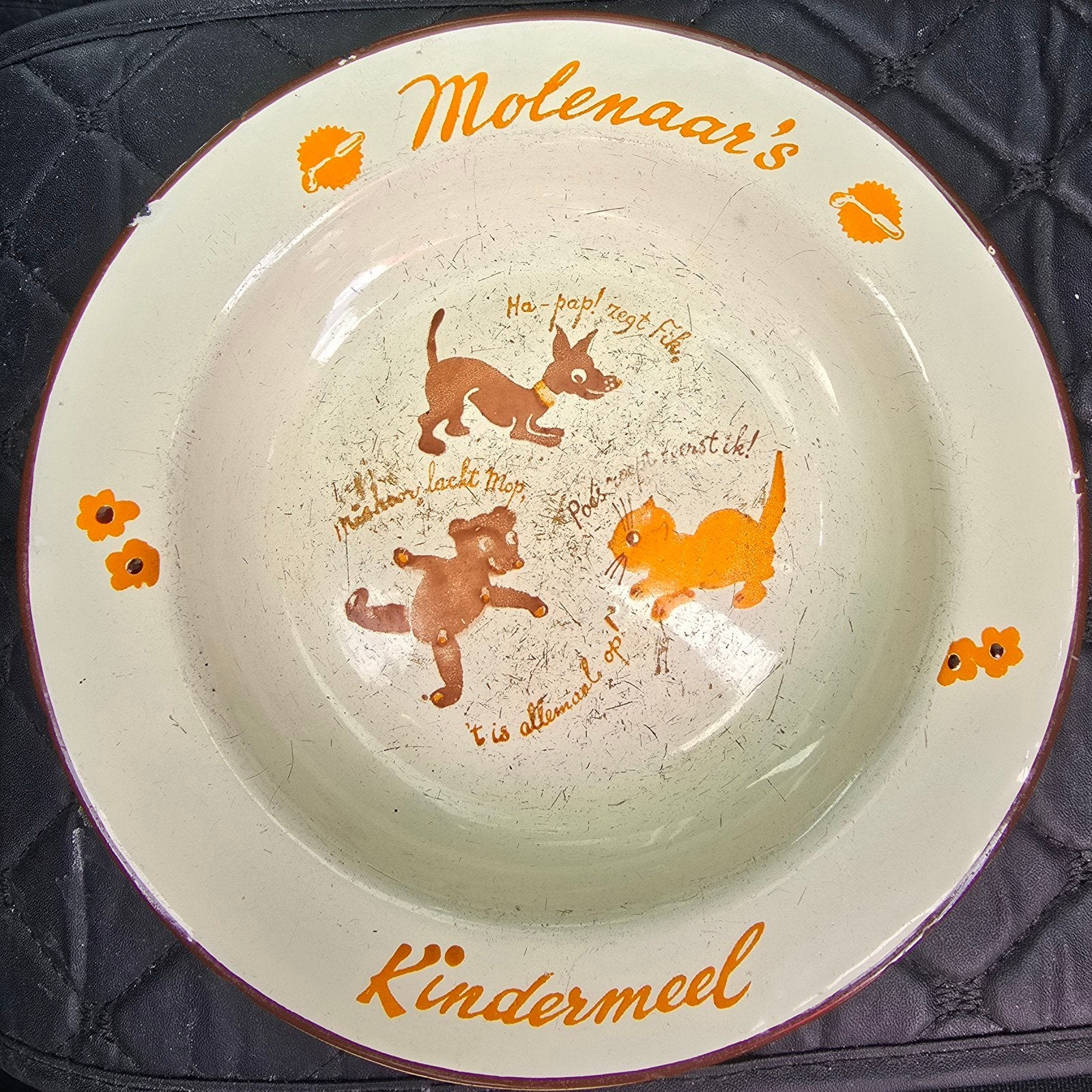 Vintage Molenaar's Kindermeel Emaille Bord, Antiek en Kunst, Ophalen of Verzenden
