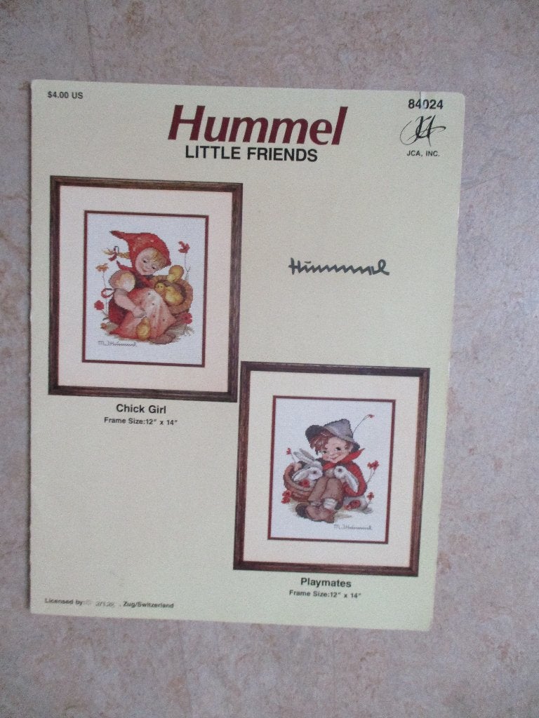 Hummel borduurpatroon meisje met kuiken, jongen met konijn, Ophalen of Verzenden, Zo goed als nieuw, Hummel