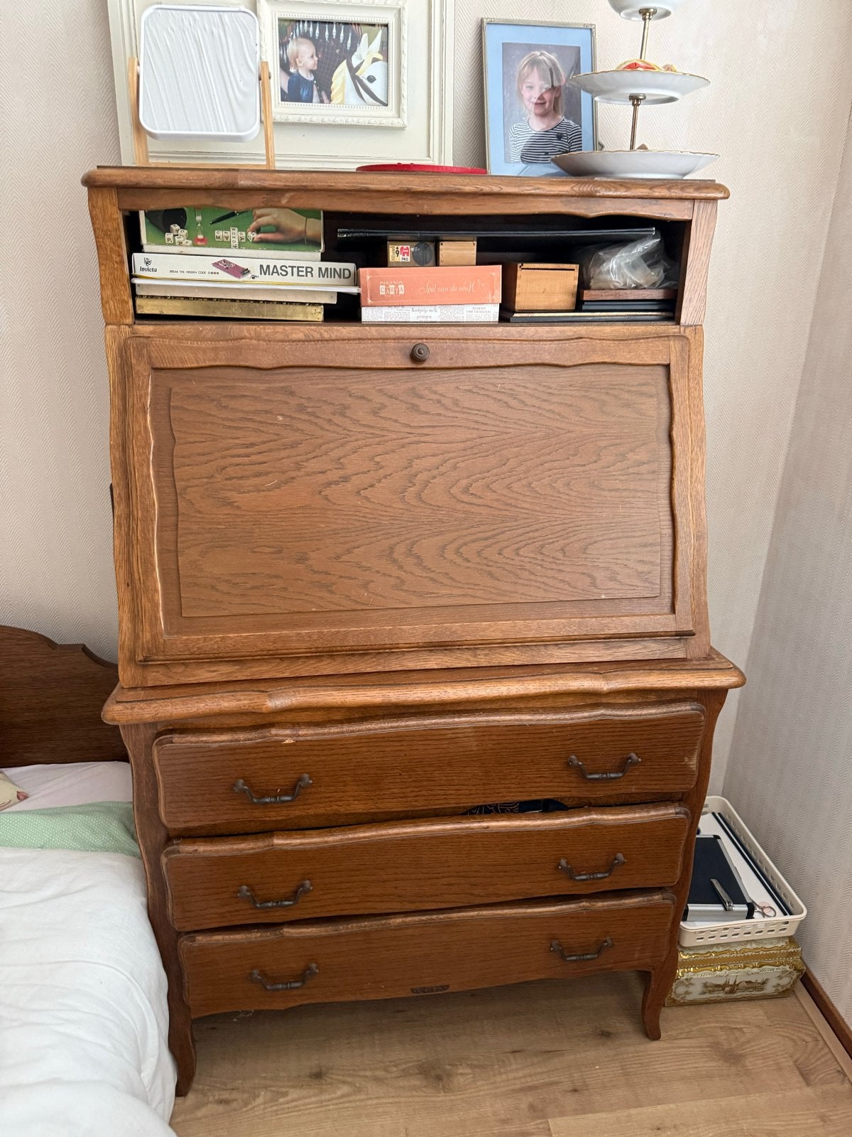 Mooie antieke commode/ bureau lade kast, Ophalen of Verzenden, Zo goed als nieuw