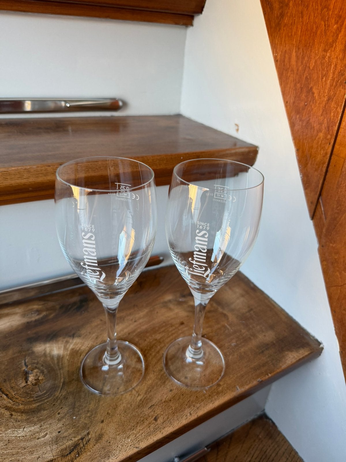 2x Liefmans glas op voet, Verzamelen, Biermerken, Ophalen of Verzenden, Gebruikt, Glas of Glazen, Overige merken